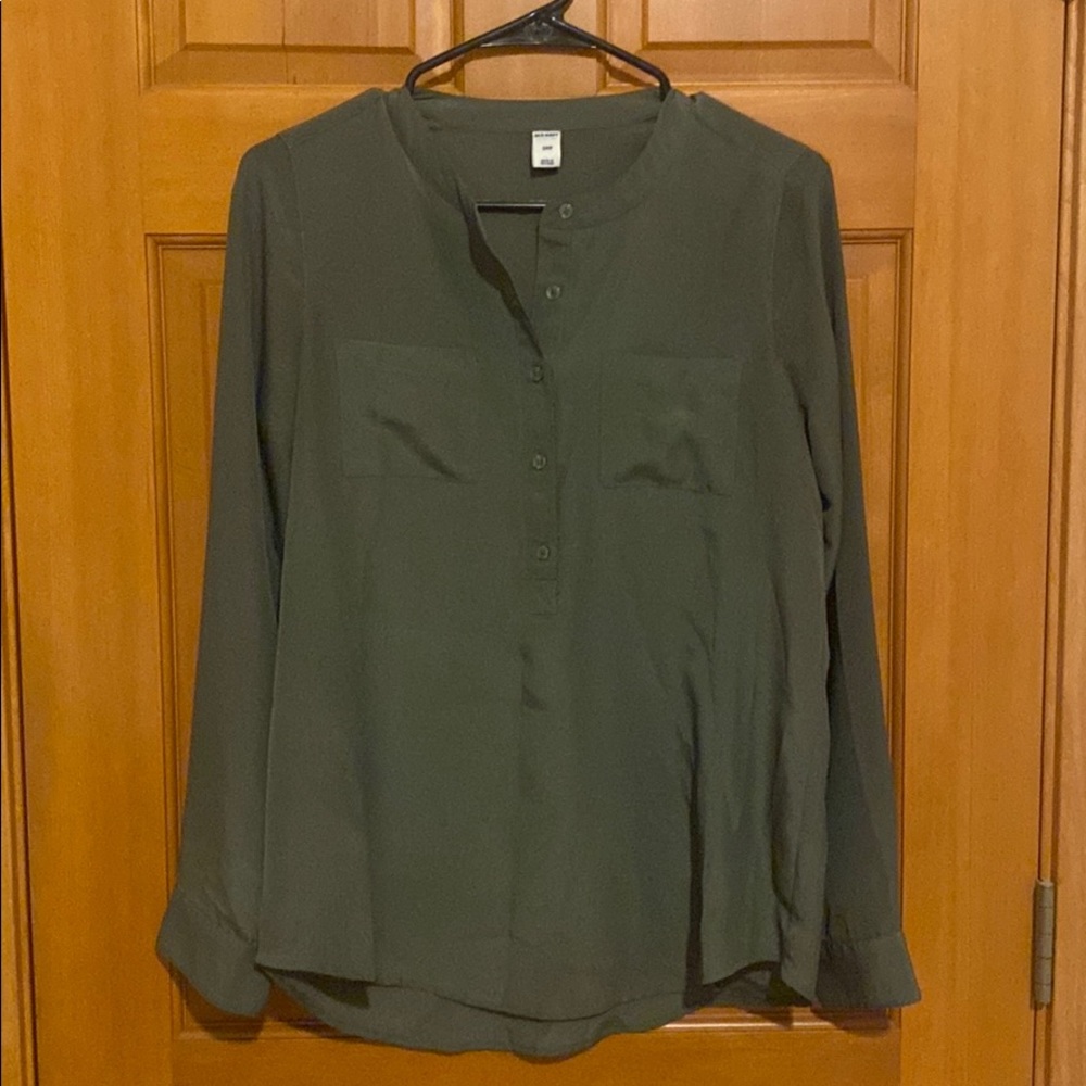 Olive Green Old Navy Blouse